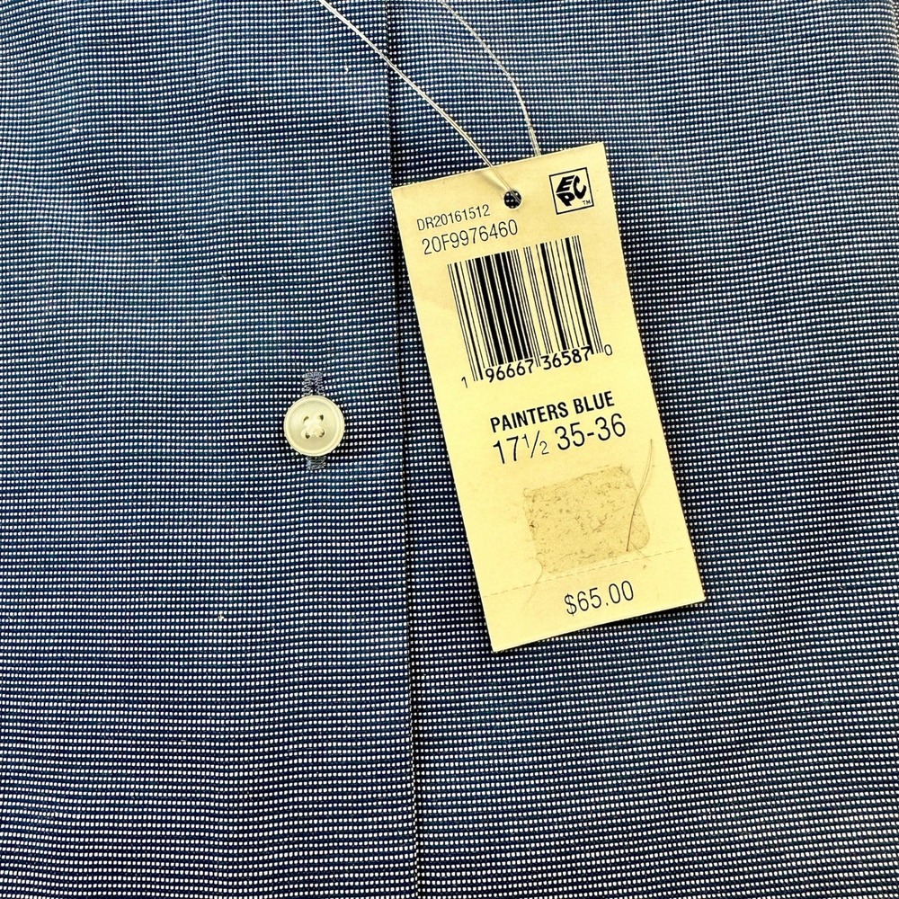Van Heusen Mens Tall Fit Stain Shield Stretch Wrinkle Free Dress Shir 17.5 35-36 - Picture 5 of 6